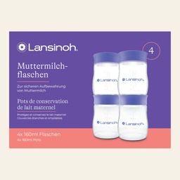 [POTSNEW-LANS-0124] Pots de conservation pour lait maternel 4 x 160ml